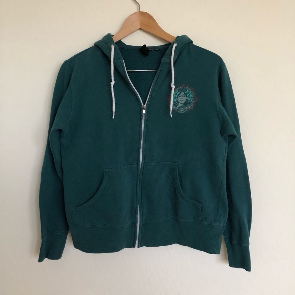 OBEY Green Zip-Up Hoodie